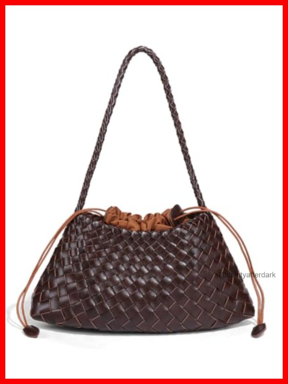 Slouchy Woven Hobo Bag PU Leather Suede Shoulder Purse Tote Travel Handbag